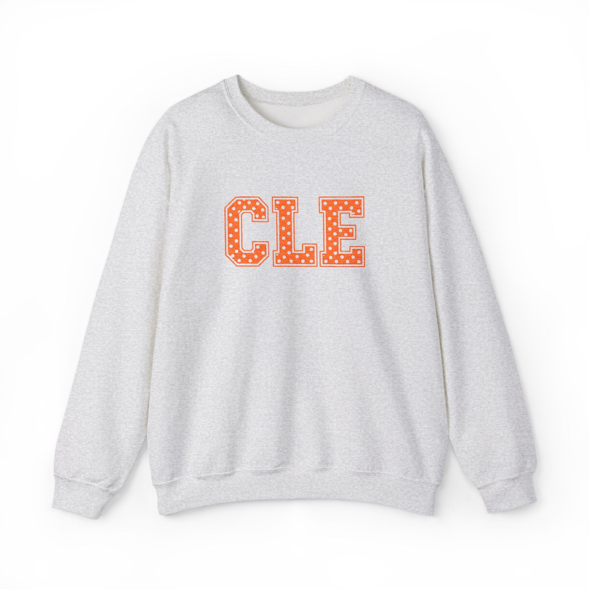 CLE orange polkadot embroidered