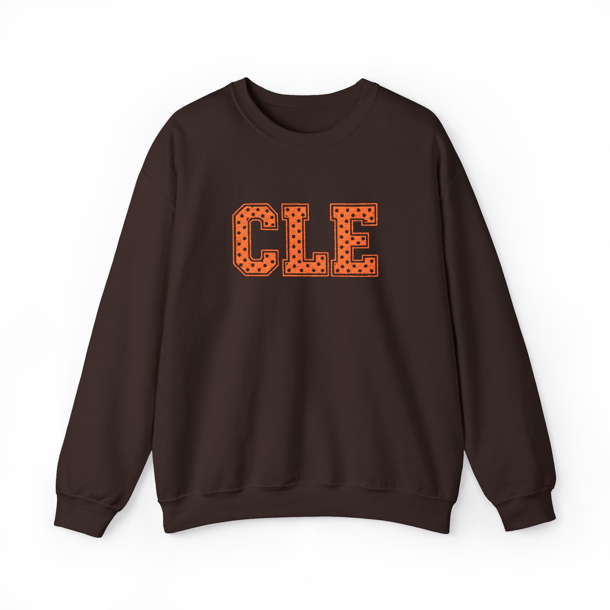 CLE orange polkadot embroidered