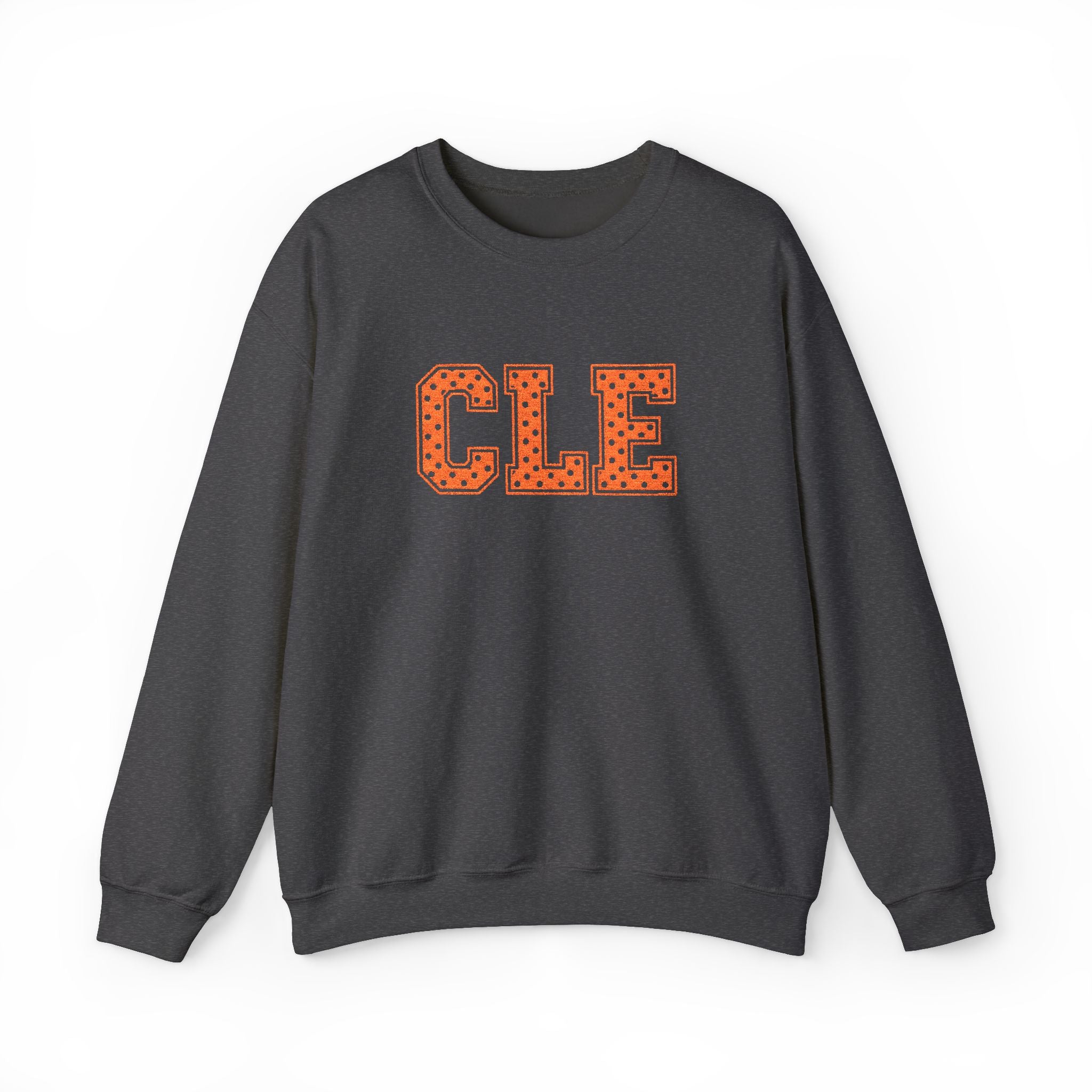 CLE orange polkadot embroidered