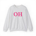 pink oh crewneck