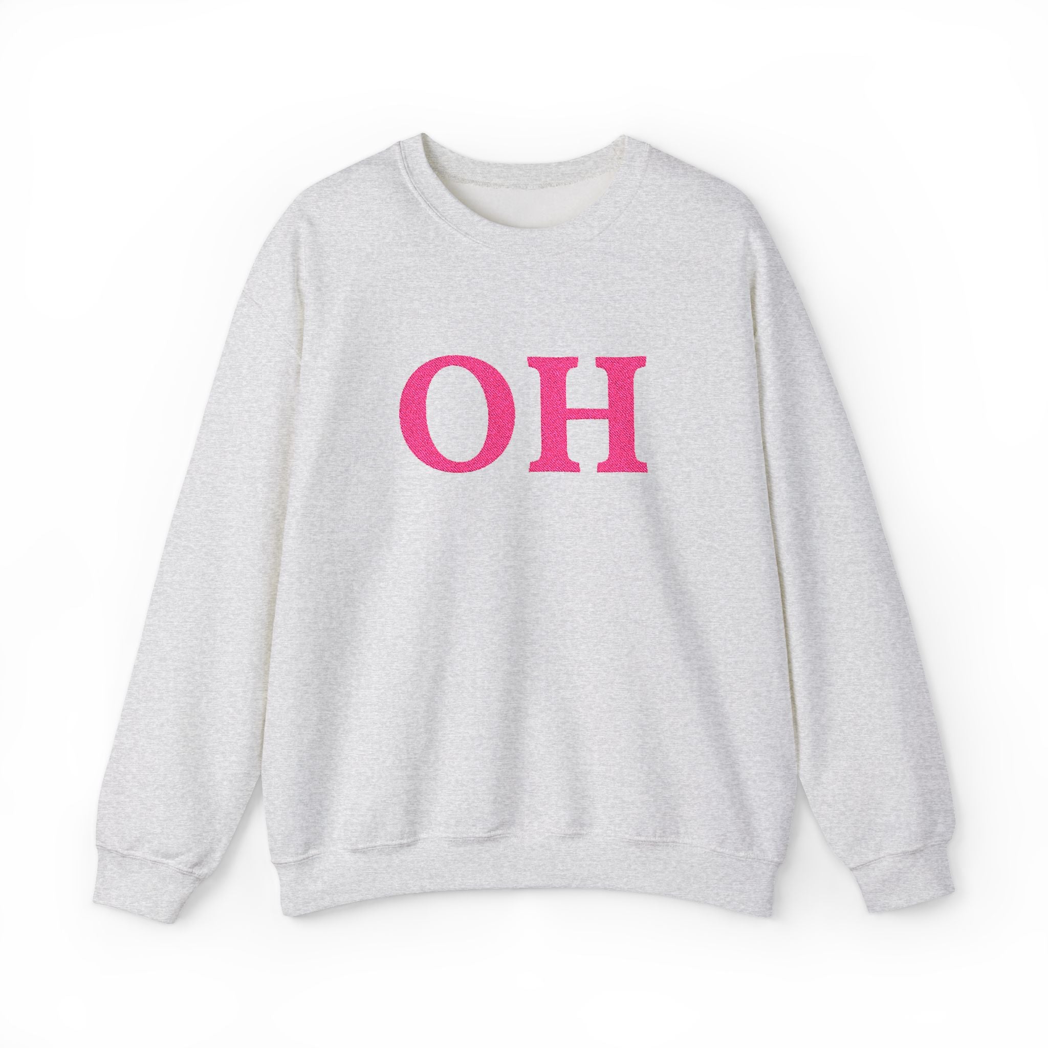 pink oh crewneck