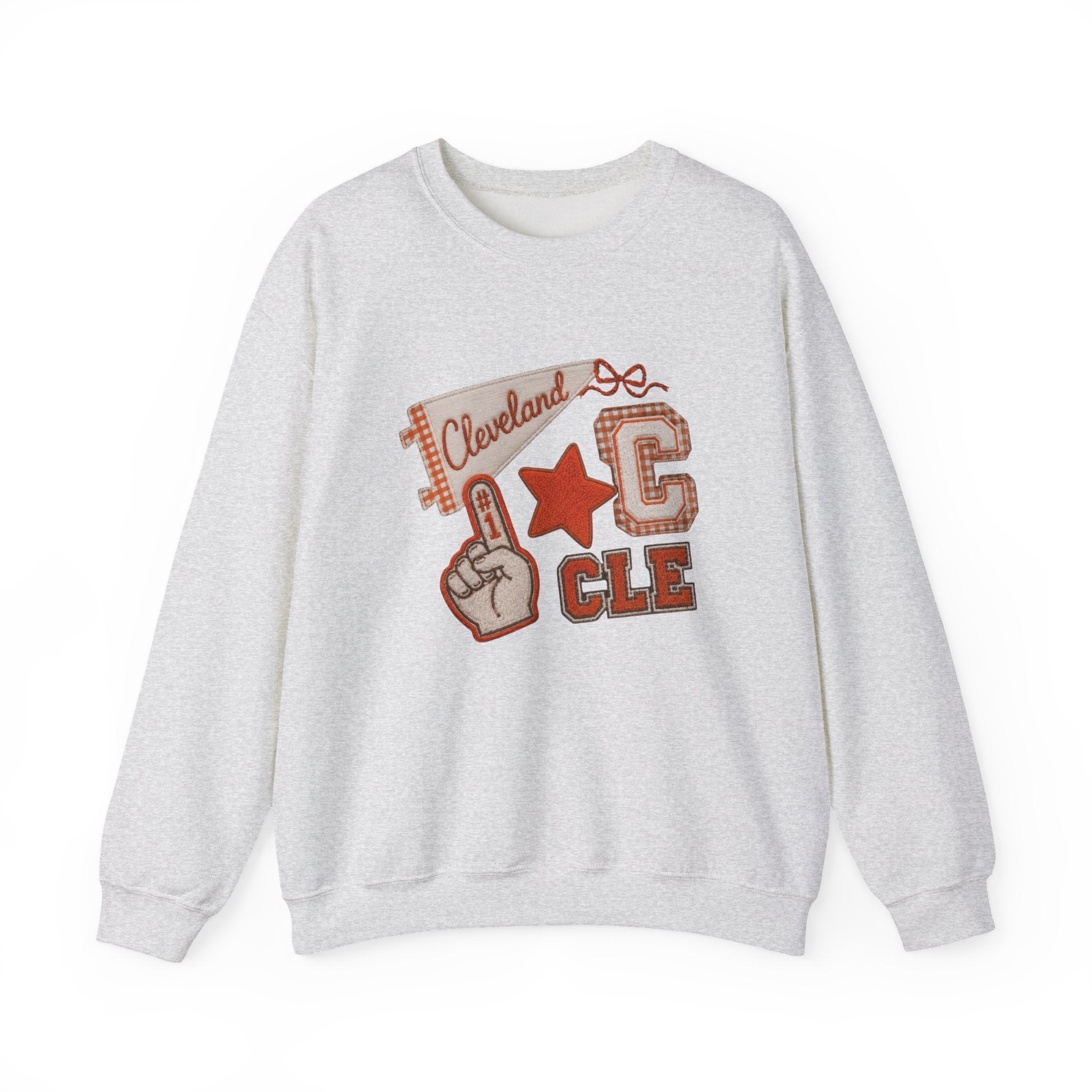 cle patchwork crewneck