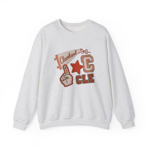 cle patchwork crewneck
