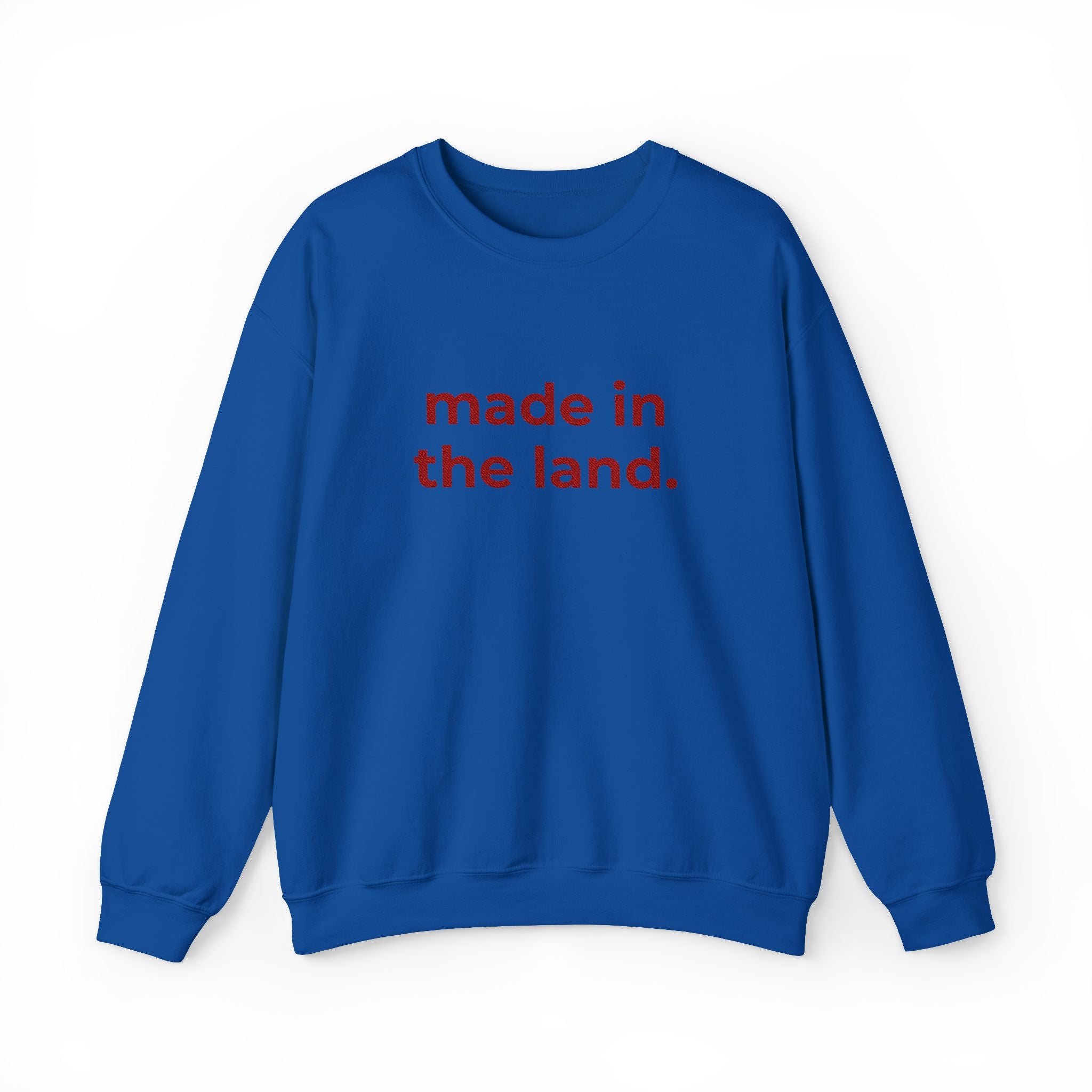 made in the land. crewneck