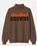 brown browns mockneck